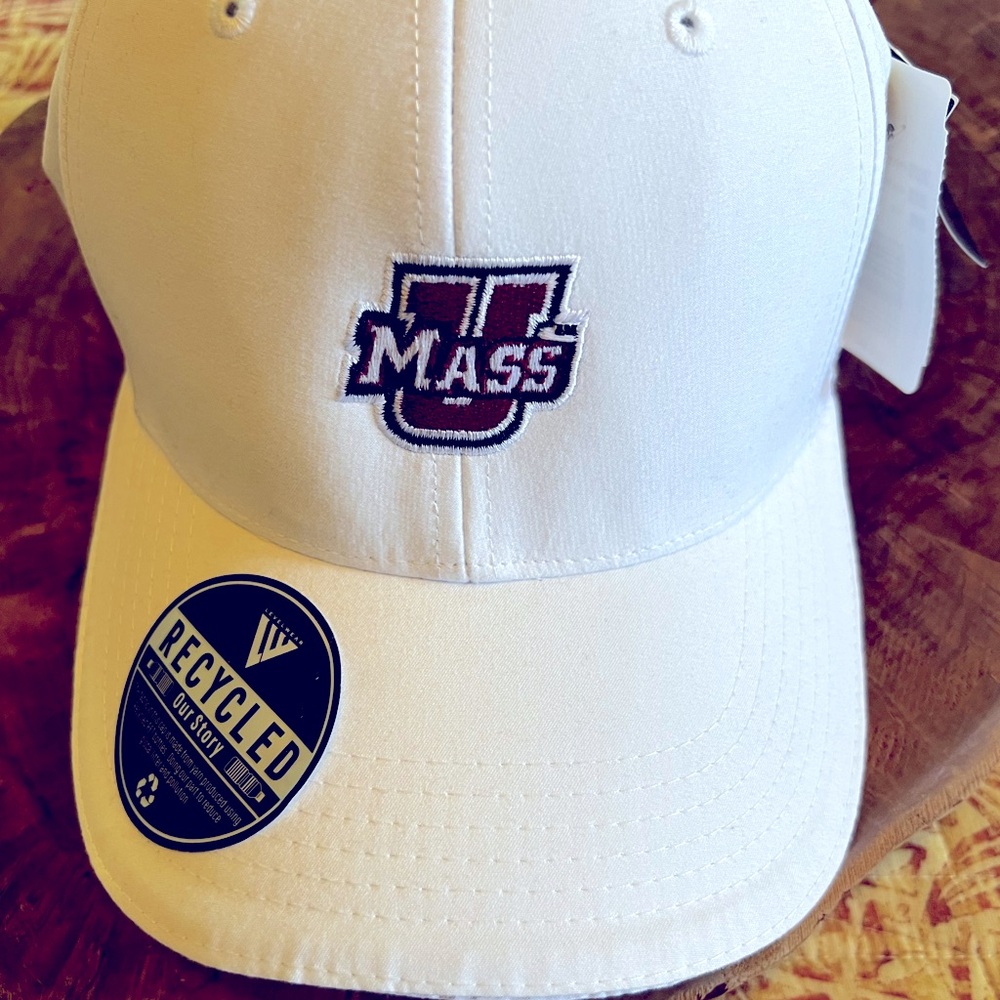 White UMass Baseball Cap- New with Tags